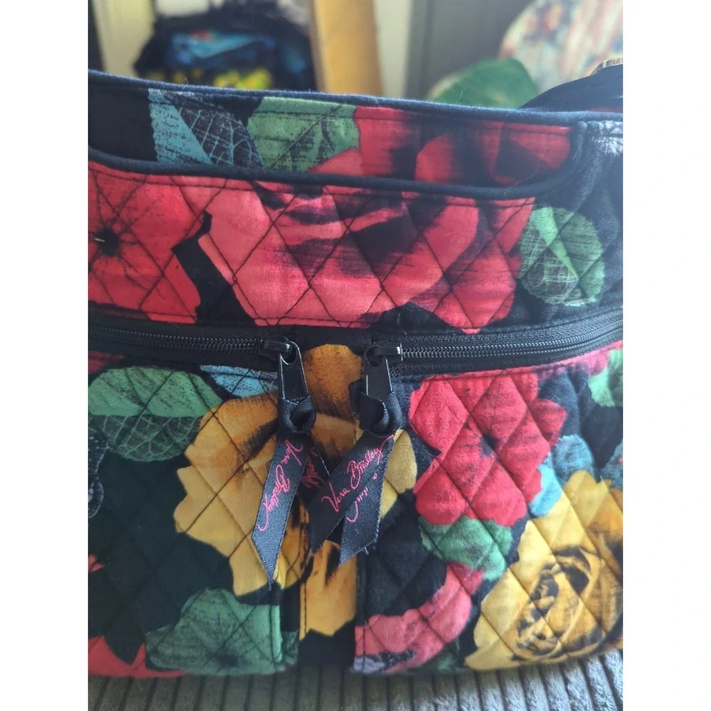 Vera Bradley Carry All Shoulder Bag Havana Rose RARE Pristine